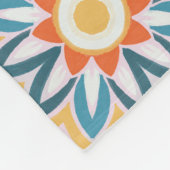 geometrische bloei fleece deken (Hoek)