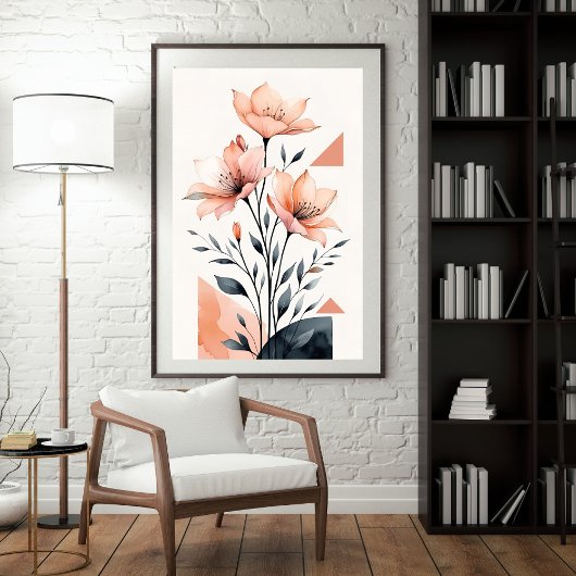 Geometrische bloei II Poster