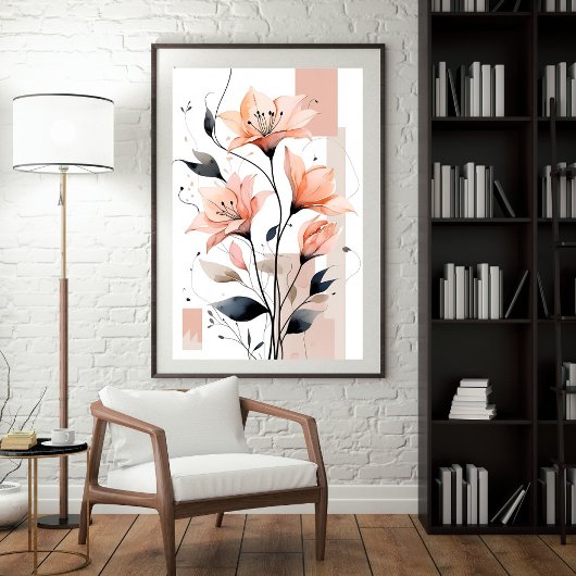 Geometrische bloei III Poster