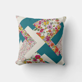 Geometrische bloei - Modern Floral Sierkussen