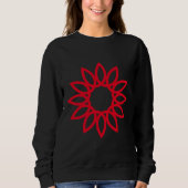 Geometrische bloem 01 - Rood Trui (Voorkant)