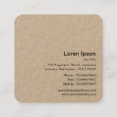 Geometrische bloem 02 - kraft vierkante visitekaartje (Achterkant)