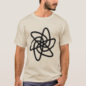 Geometrische bloem 05 - Zwart T-shirt (Voorkant)