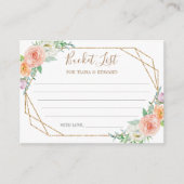 Geometrische Bloem Bruiloft Emmer Lijst Ideeën Kaa Informatiekaartje (Voorkant)