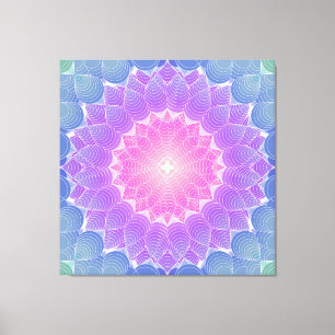 Geometrische bloem canvas afdruk