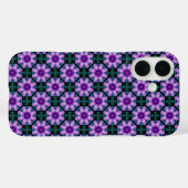 Geometrische bloem in paars Case-Mate iPhone case (Achterkant (horizontaal))