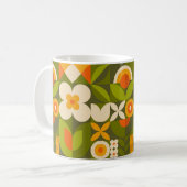 Geometrische bloem  koffiemok (Voorkant links)