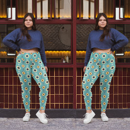 Geometrische bloem leggings