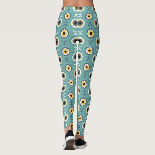 Geometrische bloem leggings (Achterkant)
