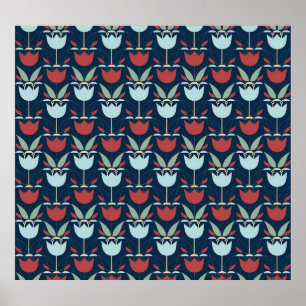 Geometrische bloem: Multi-gekleurd  Ornament Poster