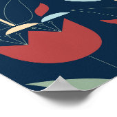 Geometrische bloem: Multi-gekleurd  Ornament Poster (Hoek)