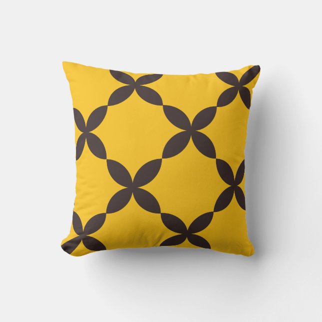 Geometrische bloem naadloos patroon kussen (Voorkant)