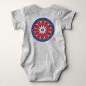Geometrische bloem piñata mandala romper (Achterkant)