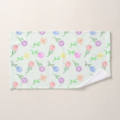 Geometrische bloemen bad handdoek (Handdoek)