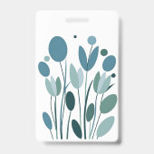 Geometrische bloemen badge (Achterkant)