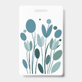 Geometrische bloemen badge