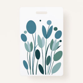 Geometrische bloemen badge