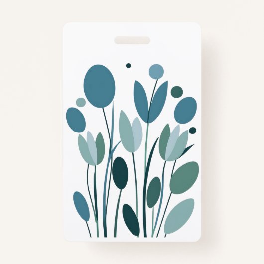 Geometrische bloemen badge (Voorkant)