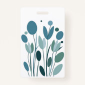 Geometrische bloemen badge (Achterkant)