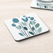 Geometrische bloemen bier onderzetter (Linkerzijde)