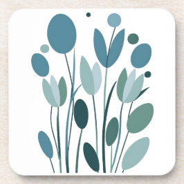 Geometrische bloemen bier onderzetter