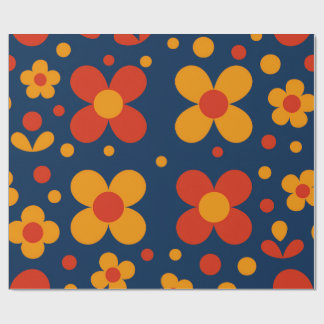 Geometrische bloemen cadeaupapier