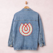 Geometrische bloemen denim jacket (Hangar)