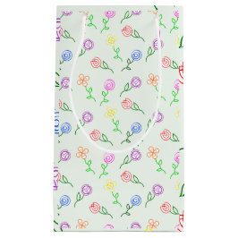 Geometrische bloemen klein cadeauzakje