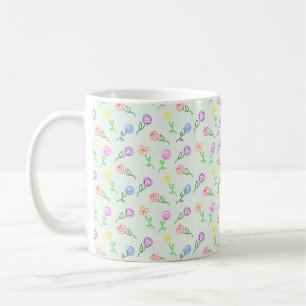 Geometrische bloemen koffiemok