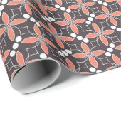 Geometrische bloemen,  kunstpatroon. cadeaupapier (Rol Hoek)