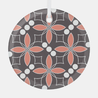 Geometrische bloemen,  kunstpatroon. glas ornament