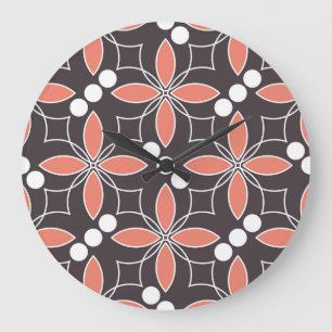 Geometrische bloemen,  kunstpatroon. grote klok
