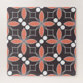 Geometrische bloemen, kunstpatroon. legpuzzel (Horizontaal)