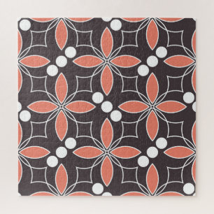 Geometrische bloemen,  kunstpatroon. legpuzzel