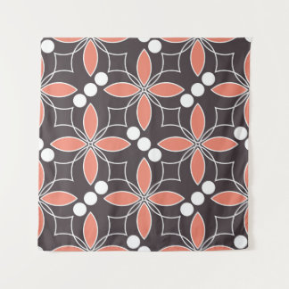 Geometrische bloemen, kunstpatroon. wandkleed