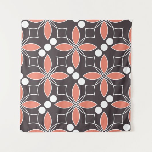 Geometrische bloemen, kunstpatroon. wandkleed (Voorkant)