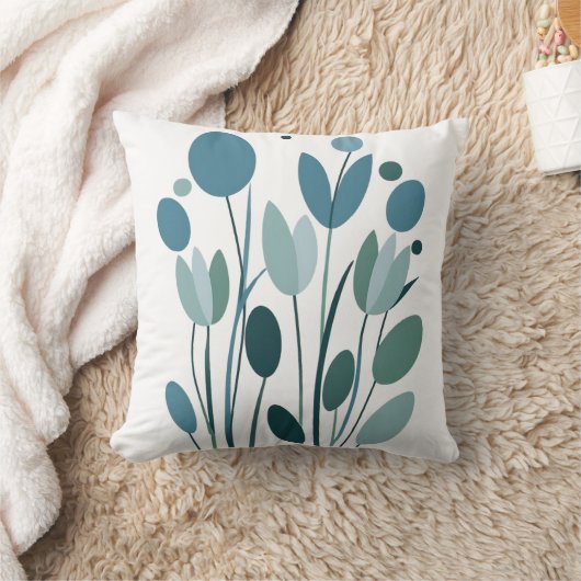 Geometrische bloemen kussen (Deken)