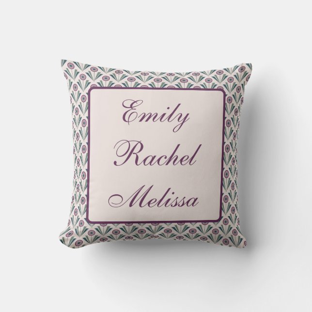 Geometrische bloemen kussen (Voorkant)