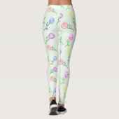 Geometrische bloemen leggings (Achterkant)