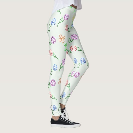 Geometrische bloemen leggings (Rechts)