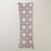 Geometrische bloemen lichaamskussen (Voorkant Verticaal)