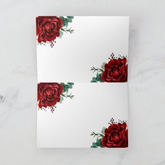 Geometrische Bloemen Merlot zal u mijn… (Binnen)