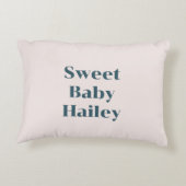 Geometrische bloemen met naam accent kussen (Achterkant)