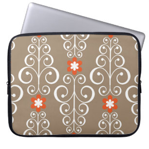 Geometrische bloemen: naadloos ontwerp laptop sleeve