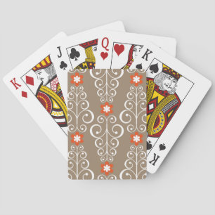 Geometrische bloemen:  naadloos ontwerp pokerkaarten