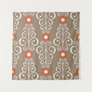 Geometrische bloemen: naadloos ontwerp wandkleed