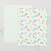 Geometrische bloemen notitiekaartje (Voorkant / Achterkant)