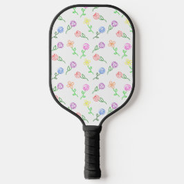 Geometrische bloemen pickleball paddle
