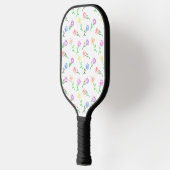 Geometrische bloemen pickleball paddle (Links)