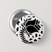 Geometrische bloemen ronde button 5,7 cm (Voorkant /achterkant)